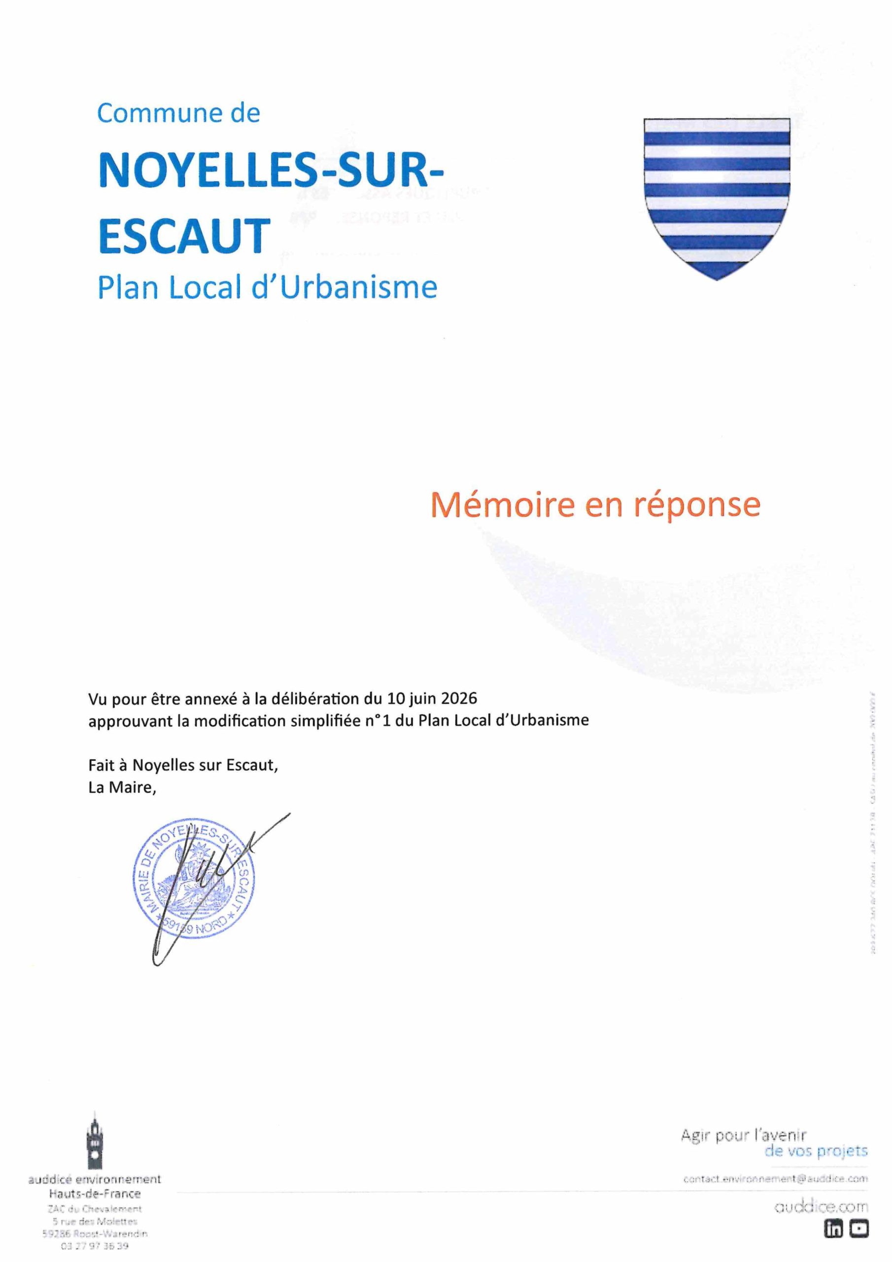 Mémoire en réponse